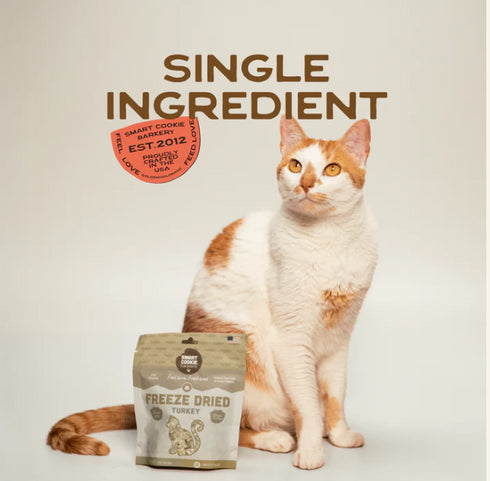 Smart Cookie Freeze Dried Cat Treats - Turkey - 1oz Pouch