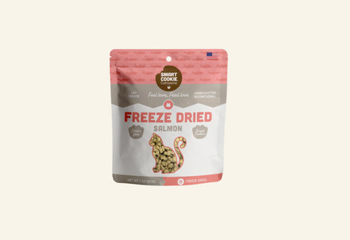 Smart Cookie Freeze Dried Cat Treats - Salmon - 1oz Pouch