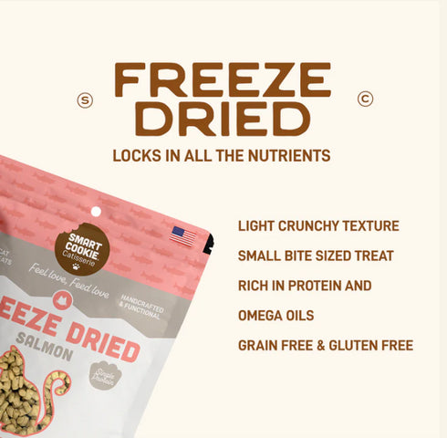 Smart Cookie Freeze Dried Cat Treats - Salmon - 1oz Pouch