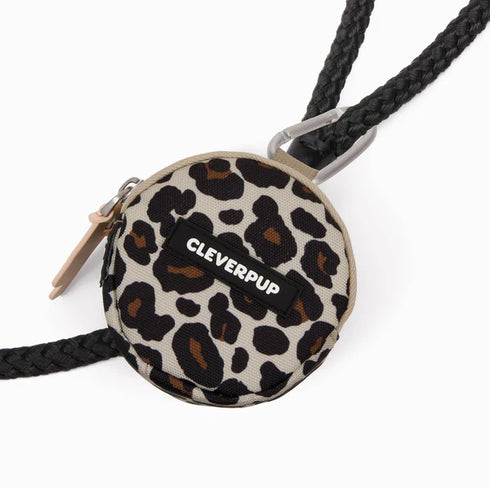 Cleverpup Snackpack Double Insulated Dog Treat Pouch - Leopard