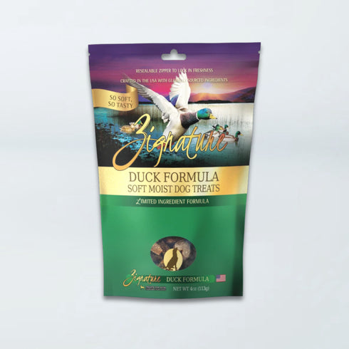 Zignature Soft Moist Dog Treats - Duck - 4oz Pouch