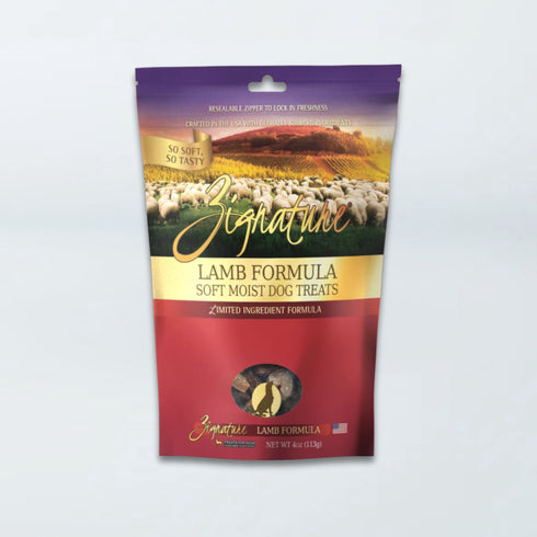 Zignature Soft Moist Dog Treats - Lamb - 4oz Pouch