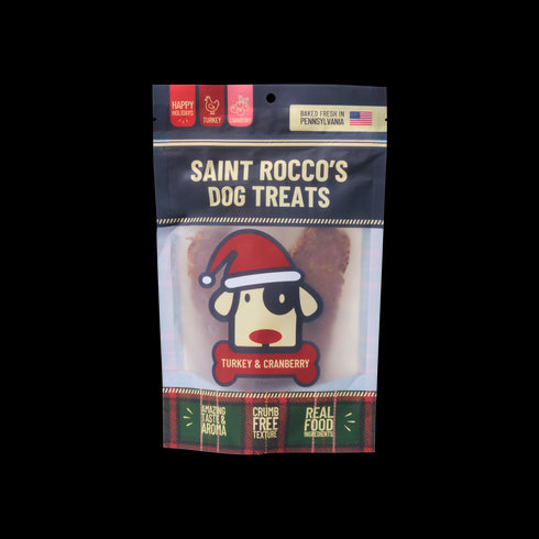 Saint Rocco's Dog Treats - Turkey & Cranberry - 8oz Pouch