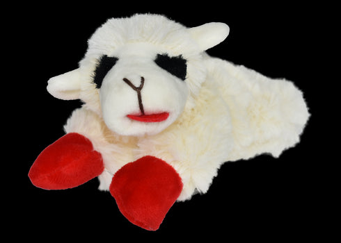 Multipet Plush Lamb Chop Dog Toy - 10"