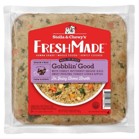 Stella and Chewys Freshmade Gobblin' Good Turkey Dog Food 16oz - Poudre Pet and Feed Supply