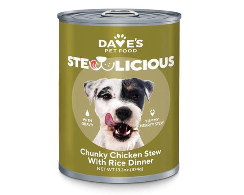 Dave's Pet Food Stewlicious Wet Dog Food - Chunky Chicken & Rice - 13.2oz Can