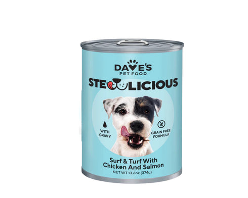 Dave's Pet Food Stewlicious Wet Dog Food - Surf & Turf - 13.2oz Can