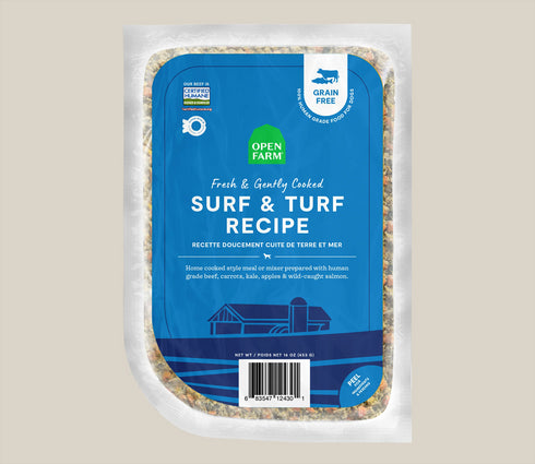 Open Farm Freshly Crafted & Gently Cooked Dog Food - Surf & Turf - 16oz Bag