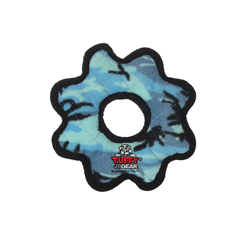 Tuffy's Jr Gear Ring Dog Toy - Blue Camo