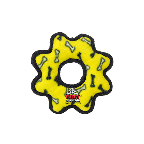 Tuffy's Jr Gear Ring Dog Toy - Yellow