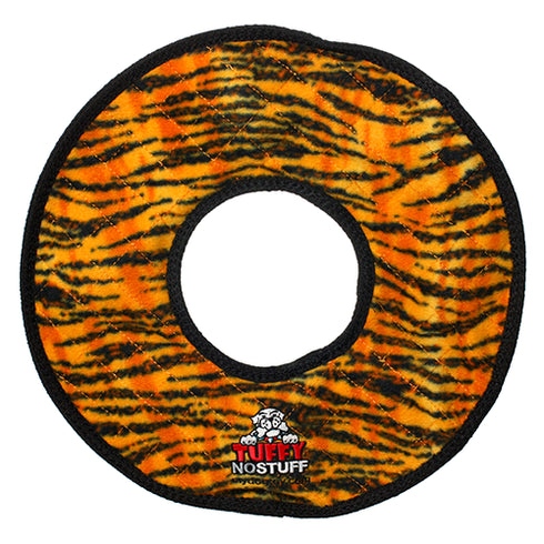 Tuffy's Mega Ring No Stuffing Dog Toy - Tiger