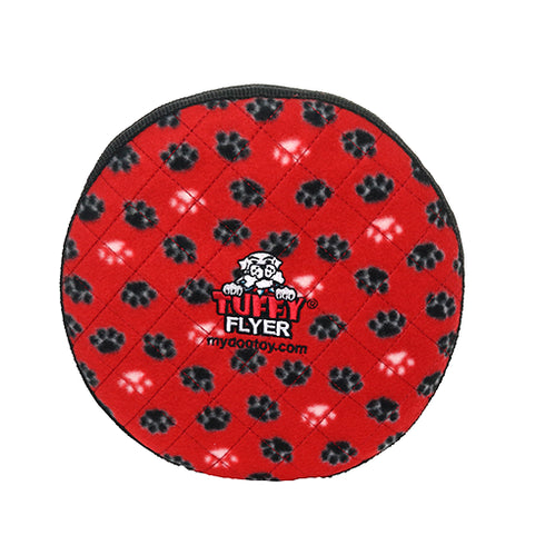Tuffy's Ultimate Flyer Dog Toy - Red Paws