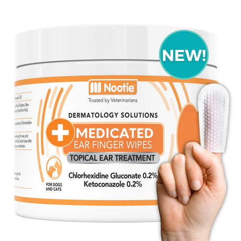 Nootie Medicated Ear Wipes For Dogs & Cats - 80ct