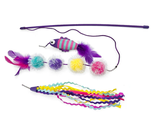 ThoozyPet Sea Life Interchangeable Teaser Cat Toy