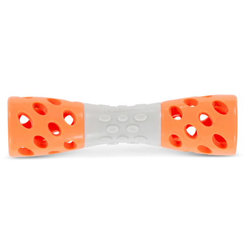 Totally Pooched Toss 'N Hourglass Dog Toy - 7" - Orange