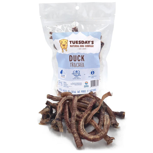 Tuesday's Duck Trachea Dog Treats - 2oz Pouch