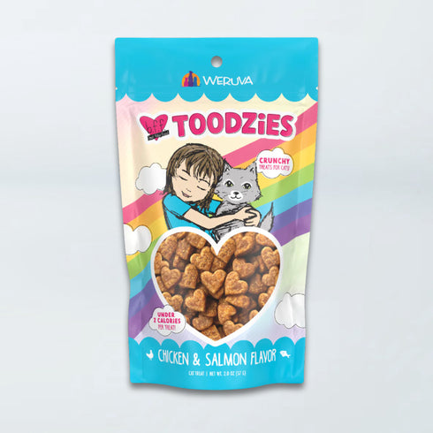 BFF Toodzies Crunchy Cat Treats - Chicken & Salmon - 2oz Pouch