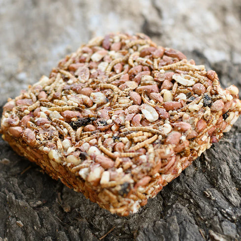 Happy Hen Treat Square Chicken Treats - Peanut, Raisins, & Mealworm - 6.5oz Brick