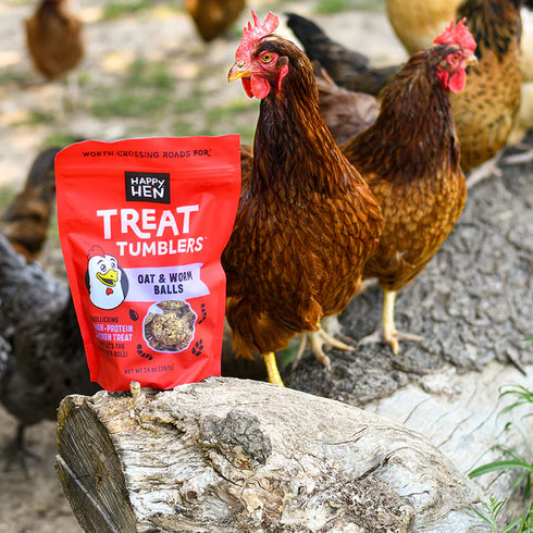 Happy Hen Treats Tumblers Chicken Treats - Oat & Worm Balls - 14oz Bag