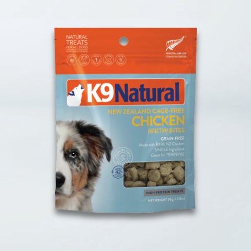 K9 Natural Freeze Dried Dog Treats - Chicken Bites - 1.76oz Pouch