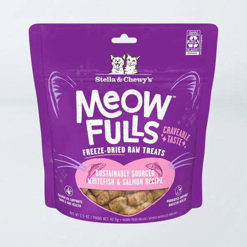 Stella & Chewy's Meofulls Freeze Dried Cat Treats - Whitefish & Salmon - 1.5oz Bag