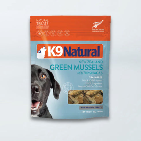K9 Natural Freeze Dried Dog Treats - Green Mussels - 1.76oz Pouch