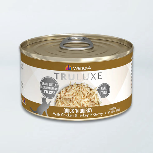 Weruva TruLuxe Wet Cat Food - Quick 'N Quirky Chicken & Turkey In Gravy - 3oz Can