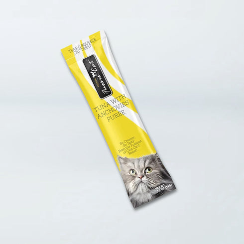Fussie Cat Puree Lickable Cat Treats - Tuna & Anchovies - 4 Pack