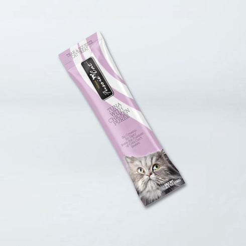 Fussie Cat Puree Lickable Cat Treats - Tuna & Chicken - 4Pk
