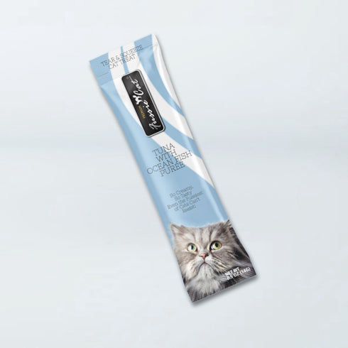 Fussie Cat Puree Lickable Cat Treats - Ocean Fish Variety Pack - 10 Flavors 50ct