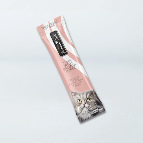 Fussie Cat Puree Lickable Cat Treats - Tuna & Salmon - 4Pk