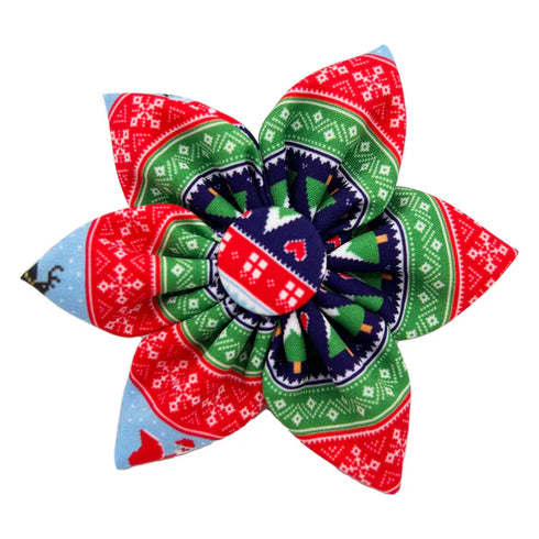 Huxley & Kent Holiday Pinwheel Pet Bow Tie - Large - Ugly Sweater