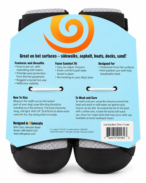Ultra Paws Cool Dog Boot - X-Large - Sliver
