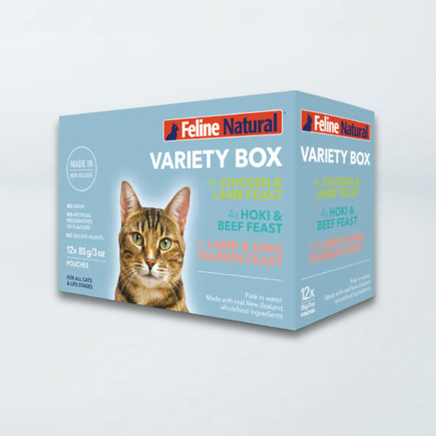 Feline Natural Wet Cat Food - Variety Pack - 12 3oz Pouches