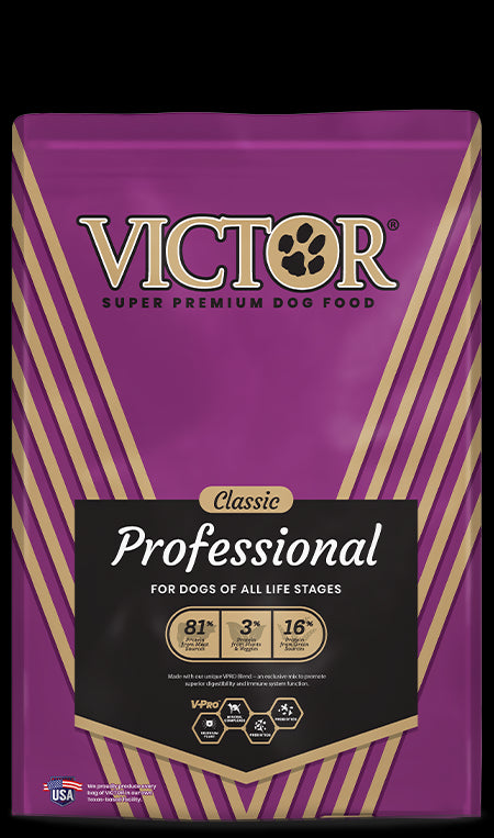 Victor Classic Professional Dry Dog Food - Beef, Chicken, & Pork - 40lb Bag