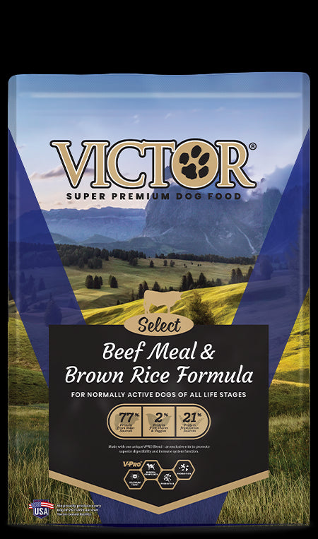 Victor Select Dry Dog Food - Beef Meal & Brown Rice - 40lb Bag