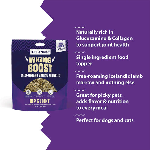 Icelandic+ Viking Boost Hip & Joint Support Cat & Dog Food Topper - Lamb Marrow - 5.75oz Pouch