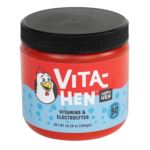 Happy Hen Vita-Hen Chicken Vitamins & Electrolyte Supplement - 10.58oz Tub (300g)