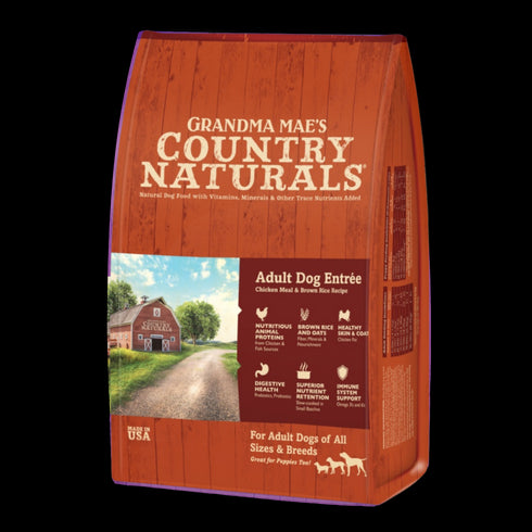Grandma Mae's Country Naturals Dry Dog Food - Chicken & Brown Rice - 12lb Bag