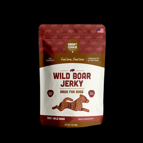 Smart Cookie Wild Boar Jerky Dog Treats - 3oz Pouch