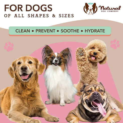 Natural Dog Company Dog Grooming Wipes - 50 Count