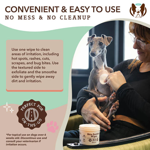 Natural Dog Company Snout Soother Dog Grooming Wipes - 50 Count