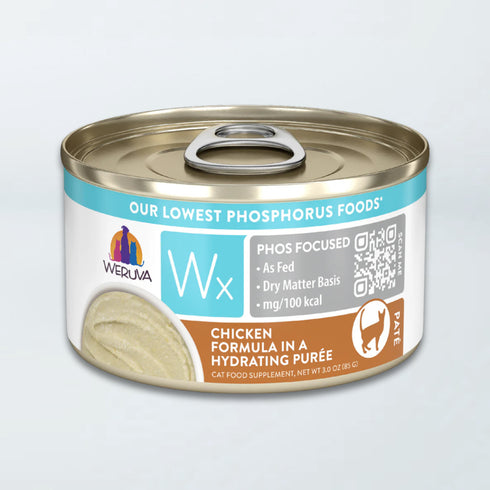 Weruza Wx Phos Focused Wet Cat Food - Chicken In Puree - 3oz Can