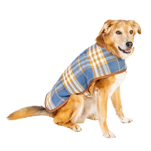 Chilly Dog Dog Blanket Coat - X-Large - Western Plaid
