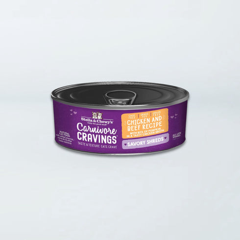 Stella & Chewy's Carnivore Cravings Savory Shreds Wet Cat Food - Chicken & Beef - 5.2oz Can