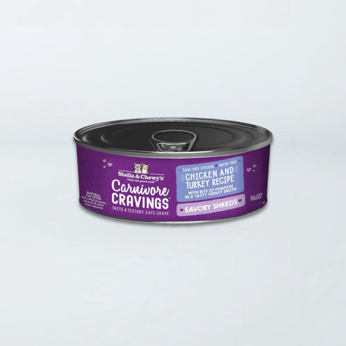 Stella & Chewy's Carnivore Cravings Savory Shreds Wet Cat Food - Chicken & Turkey - 5.2oz Can