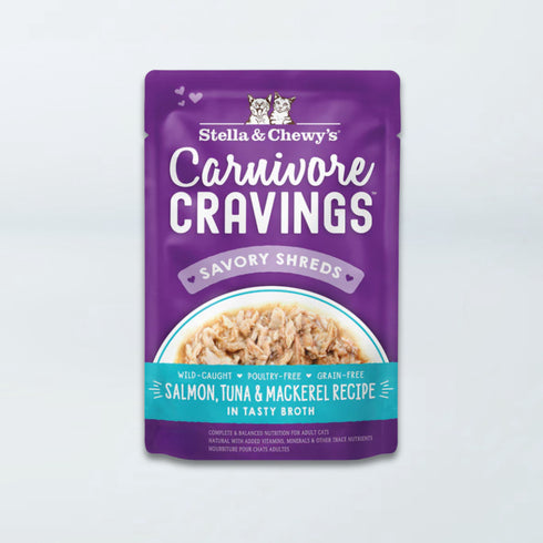 Stella & Chewy's Carnivore Cravings Savory Shreds Wet Cat Food - Tuna & Mackerel - 5.2oz Can