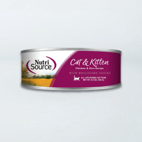 NutriSource Wet Cat Food - Chicken & Rice - 5oz Can