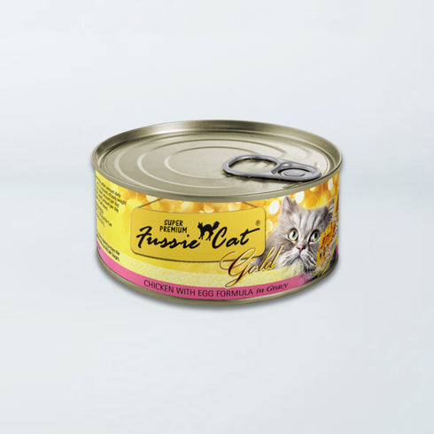 Fussie Cat Super Premium Gold Cat Wet Cat Food - Chicken With Egg - 2.8oz Can
