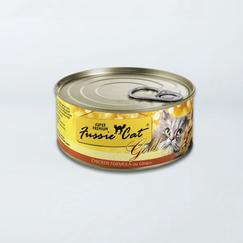 Fussie Cat Super Premium Gold Wet Cat Food - Chicken - 5.5oz Can